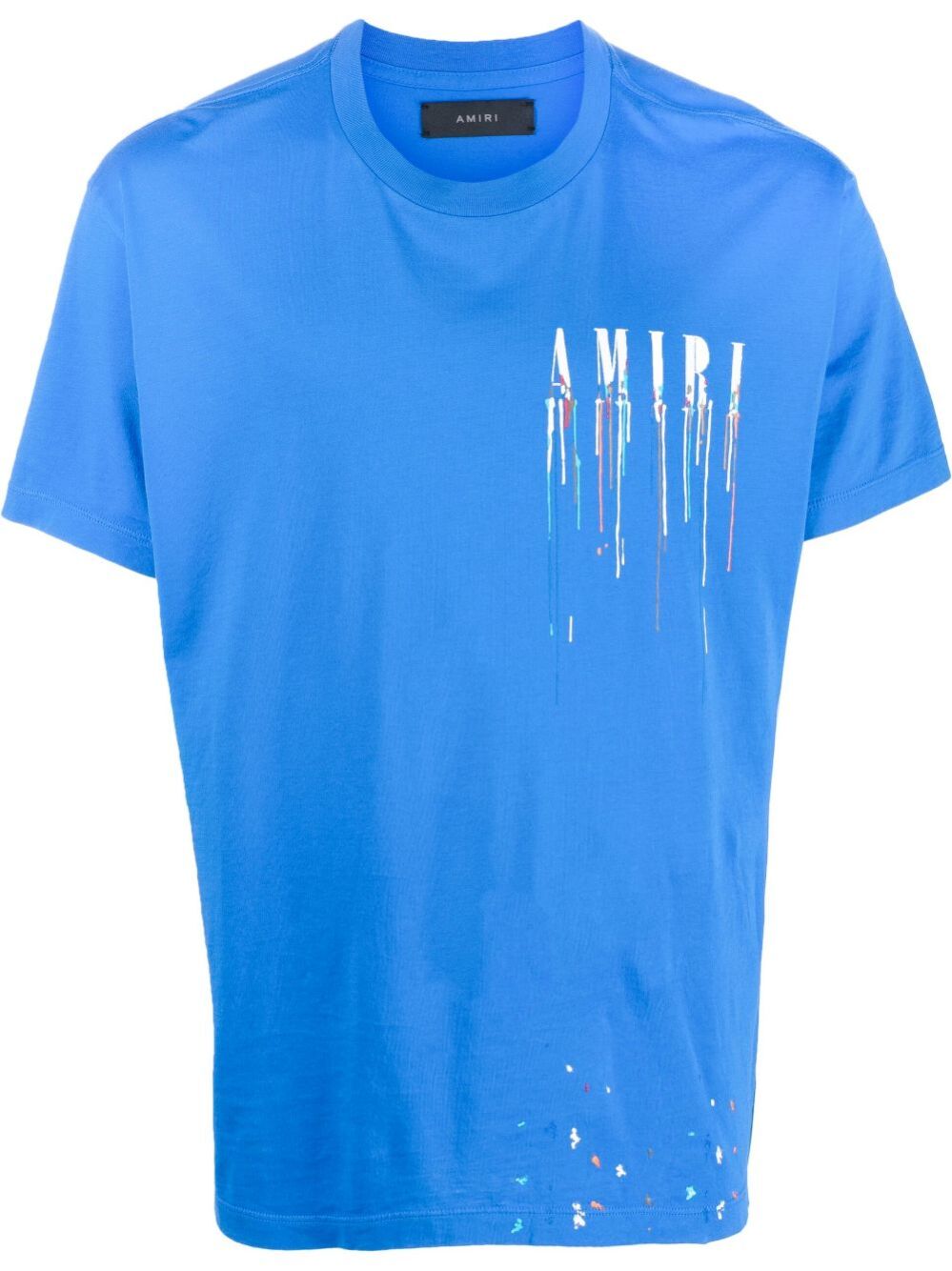 22SS 아미리 멀티컬러 페인트 드립 로고 프린팅 티셔츠 MJL026